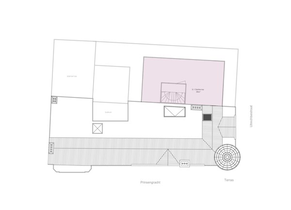 Floorplan - Prinsengracht 808D, 1017 JL Amsterdam